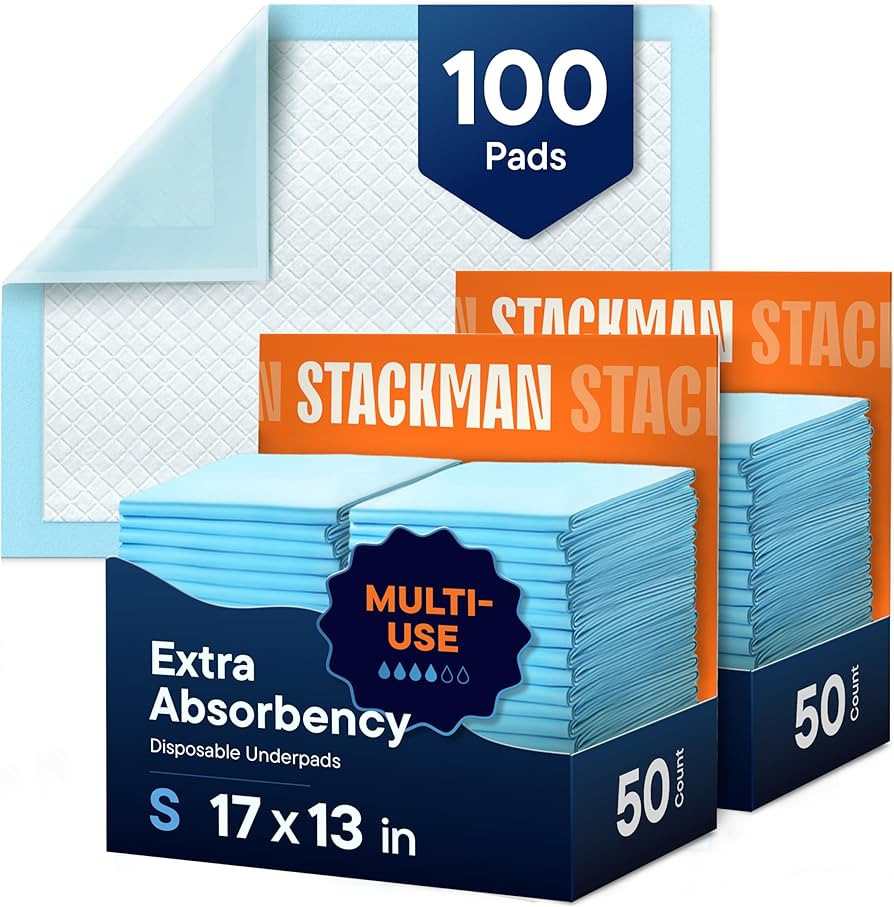 Disposable Changing Pads [100-Pack] Diaper Pad for Baby, Puppy & Dog - Pee & Wee Underpads - Chux... | Amazon (US)