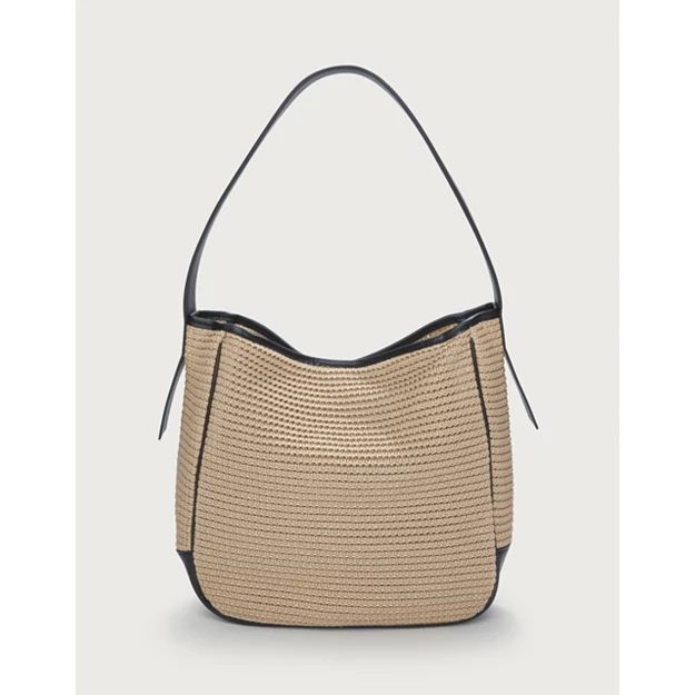 Woven Leather Trim Bucket Bag | The White Company (UK)