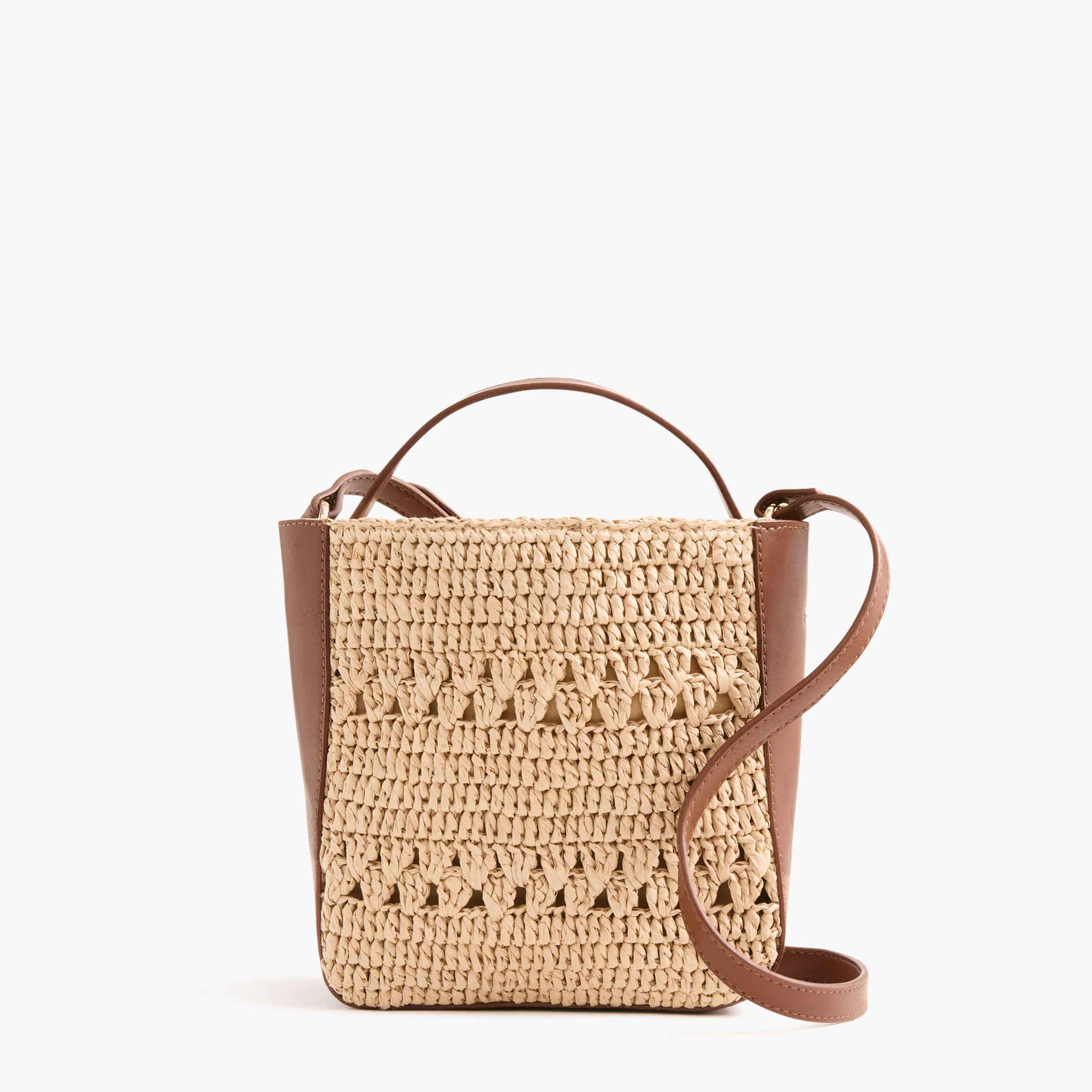 Woven crossbody mini tote bag | J.Crew Factory