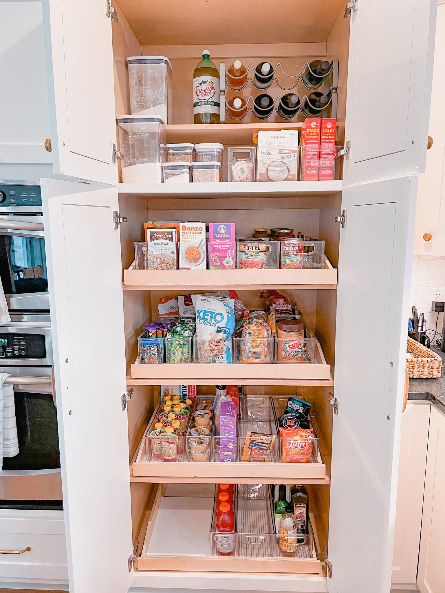 Struggling to organize your deep pantry cabinet? Swipe to see the difference that adding these pull-out shelves from slideashelf made. By pairing them with the 16” mdesign deep drawer bins, everything in this pantry is now organized and easily accessible!✨

#LTKfamily #LTKhome