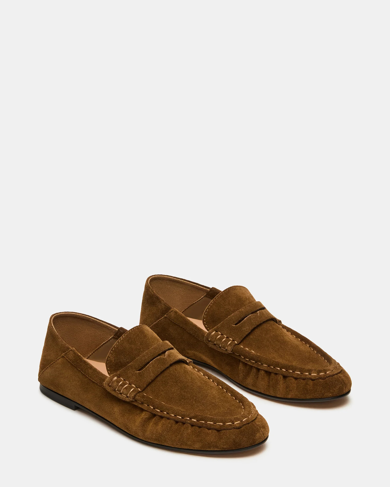 ROGER Taupe Suede Slip-On Women's Loafer | Steve Madden (US)