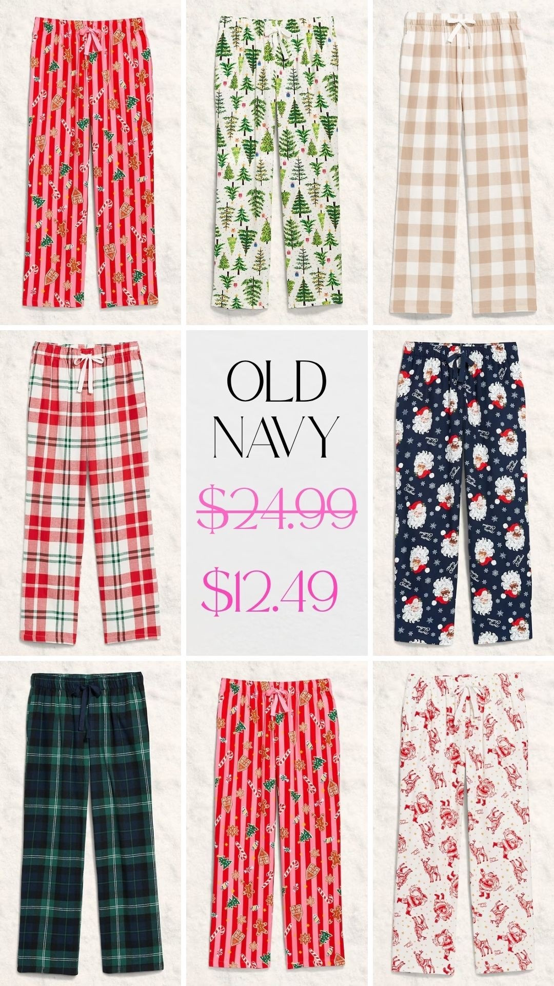 Old Navy Holiday Pajama Sale Matching Christmas PJs, cozy flannel pants, and festive prints for the whole family! all under $15 right now. Perfect for holiday mornings and family photos. [old navy christmas pajamas, matching family pjs, cozy holiday sleepwear, affordable christmas pjs, old navy flannel pants]


#LTKSeasonal #LTKFindsUnder50 #LTKSaleAlert
