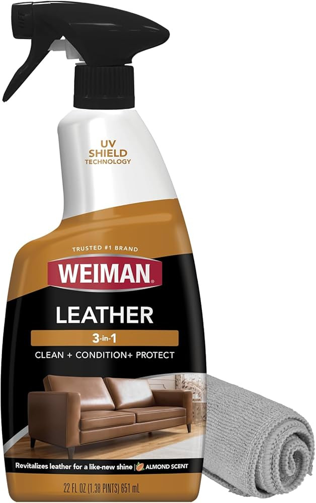 Weiman Leather Cleaner, Polish and Conditioner for Furniture, Car, Purses, Shoes, Boots and Couch... | Amazon (US)