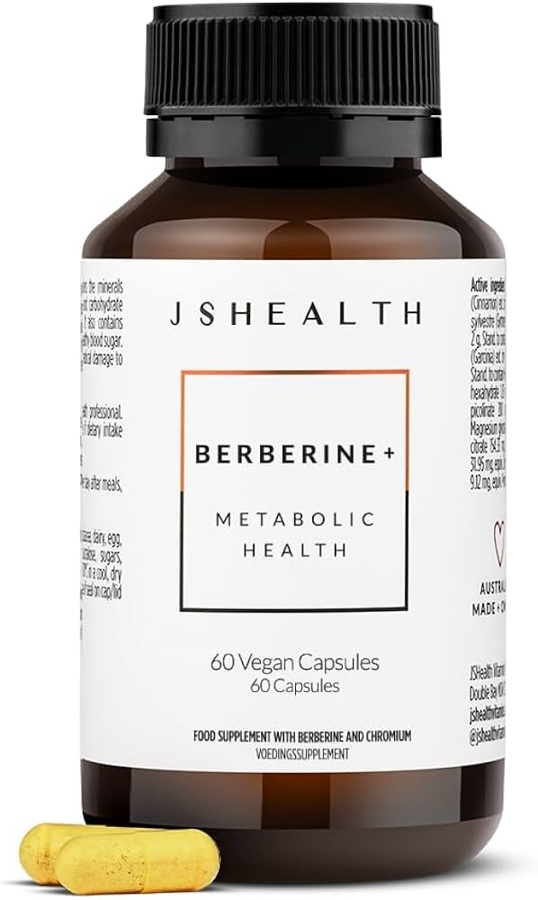 JSHealth Vitamins Berberine+ Formula — Berberine Supplement for Metabolic Health — Vegan, Glu... | Amazon (US)