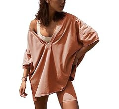 UANEO 2 Piece Outfits for Women Oversized Reversible Biker Short Sets Hot Shot Set Tracksuit | Amazon (US)