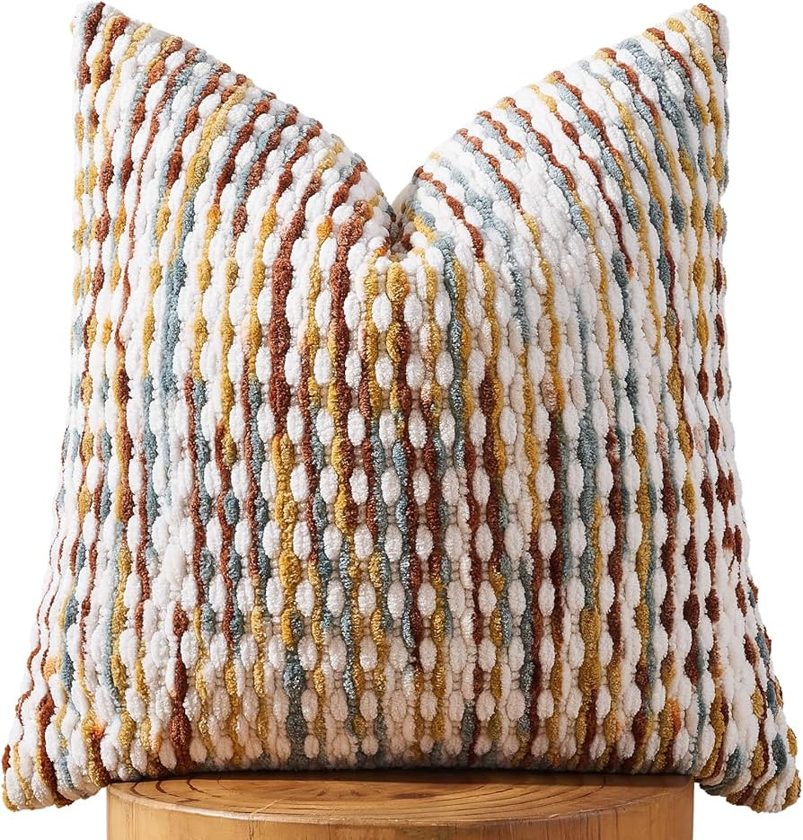 AmHoo Boho Chenille Pillow Cover Decorative Tufted Pillowcase for Couch Bed Sofa Bedroom Living R... | Amazon (US)