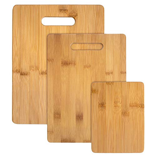Totally Bamboo 3-Piece Bamboo Cutting Board Set; 3 Assorted Sizes of Bamboo Wood Cutting Boards for Kitchen | Amazon (US)