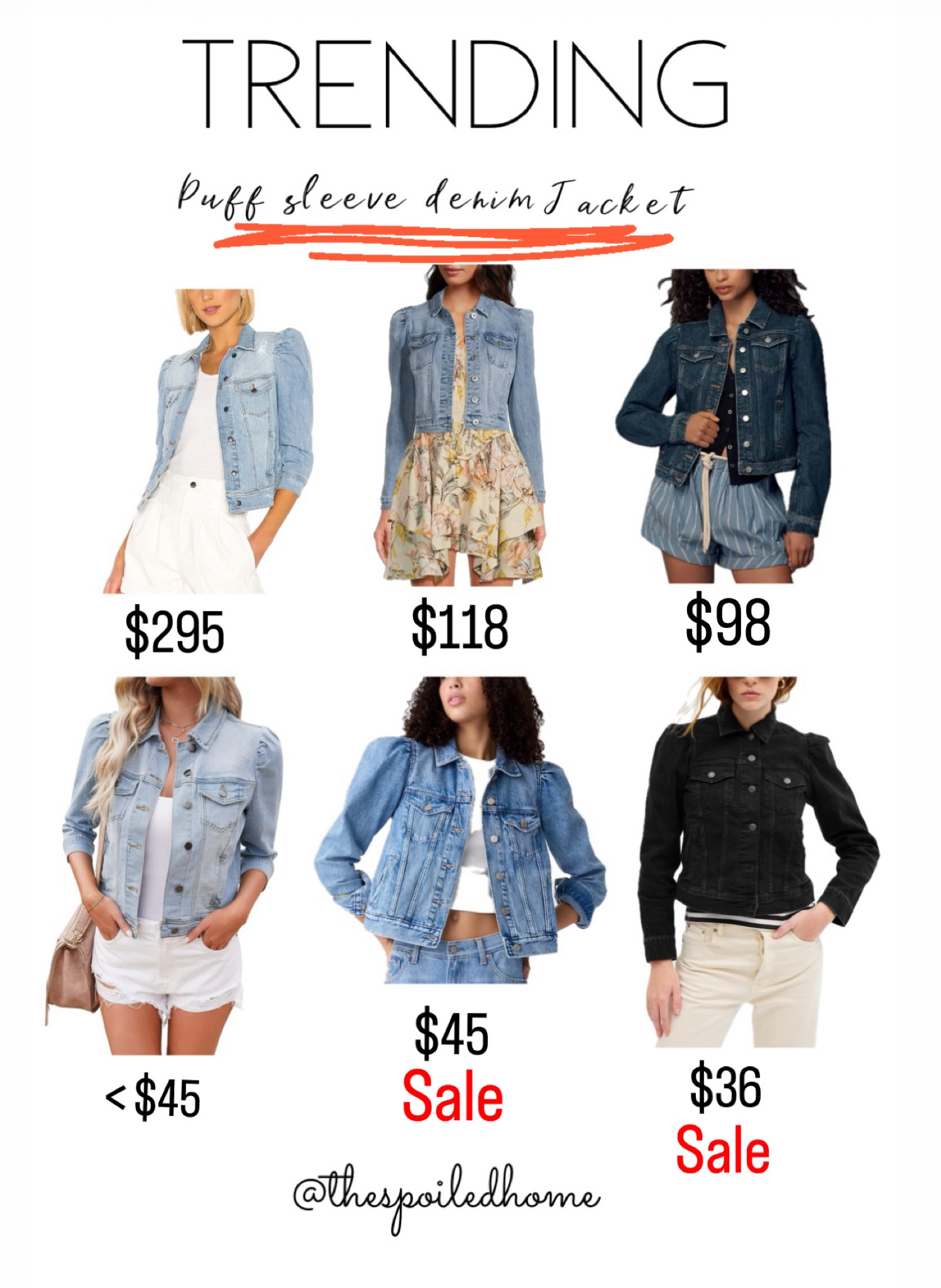 Trending now. Puff sleeve denim jacket 

#LTKstyletip #LTKfindsunder50 #LTKsalealert