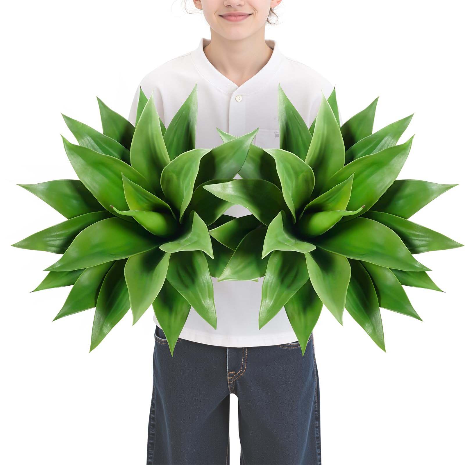 Velener Artificial Agave Plant Set,22 Inch, Faux Aesthetic Plants for Home Decor, Realistic UV Re... | Amazon (US)