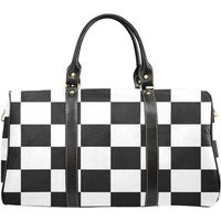 Checkered Travel Bag, Checker Print Groomsmen Gift, Gift For Husband, Birthday Overnight Bag, Gym Weekend Bag | Etsy (US)