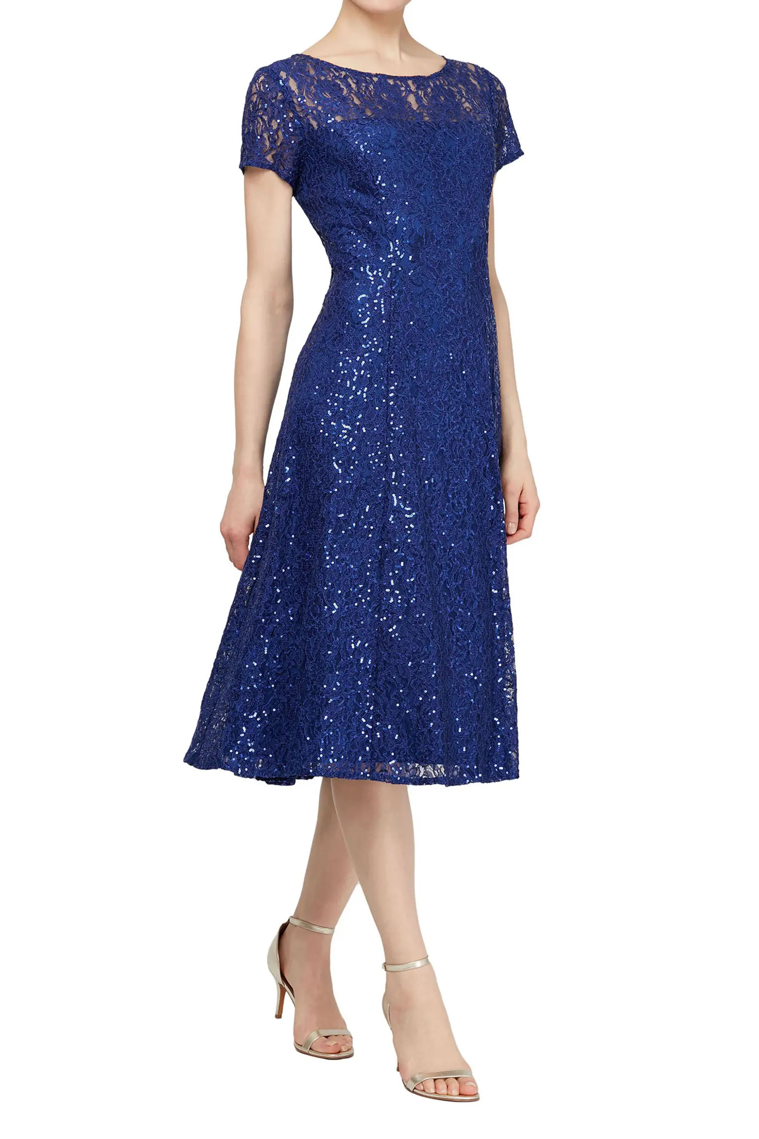 SL FASHIONS Sequin Lace Midi Dress (Women) | Nordstrom | Nordstrom