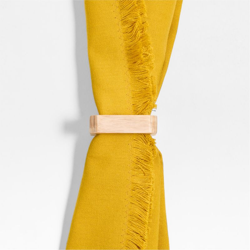 Kanso Natural Ash Wood Napkin Ring | Crate & Barrel | Crate & Barrel