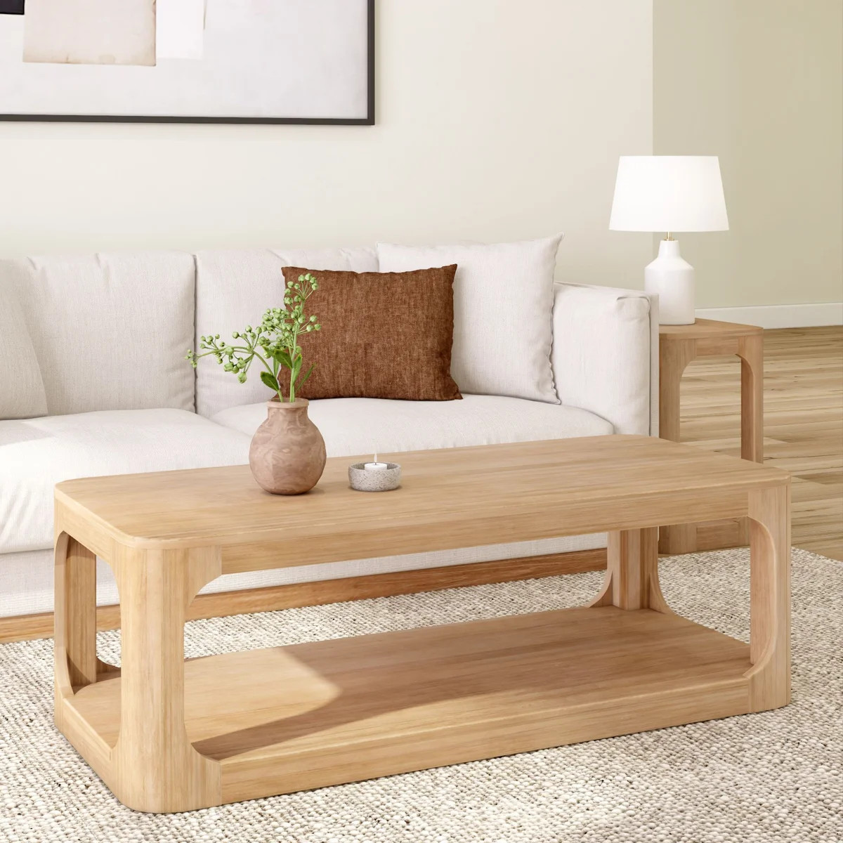 Jasmarie 4 Legs Coffee Table with Storage | Wayfair North America
