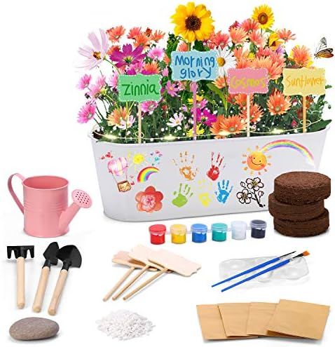 X TOYZ Flowers Planting Growing Kit for Kids, Gardening Plant Arts & Crafts and Science Set, Cont... | Amazon (US)