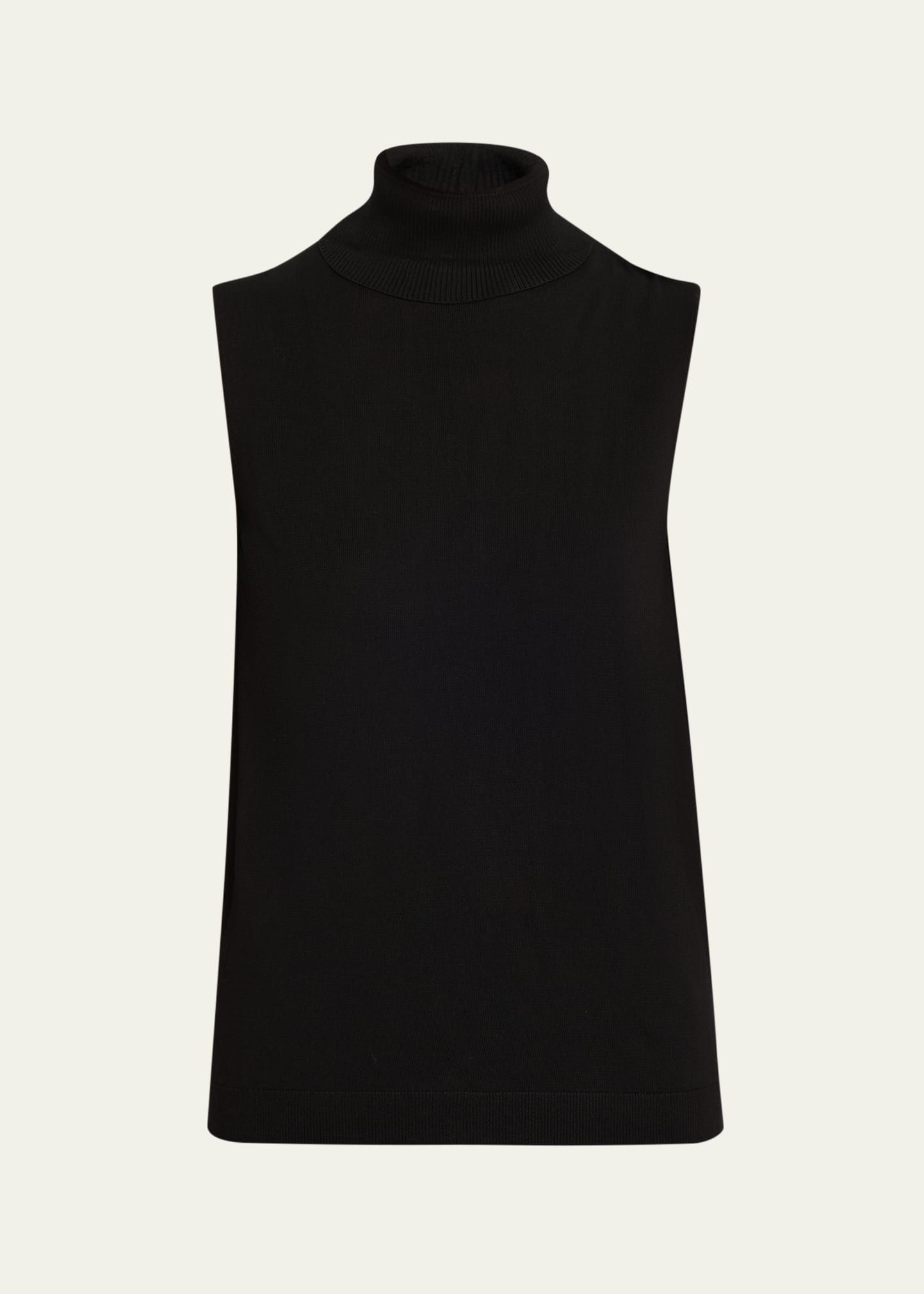 Lafayette 148 New York Sleeveless Matte Crepe Turtleneck Pullover | Bergdorf Goodman