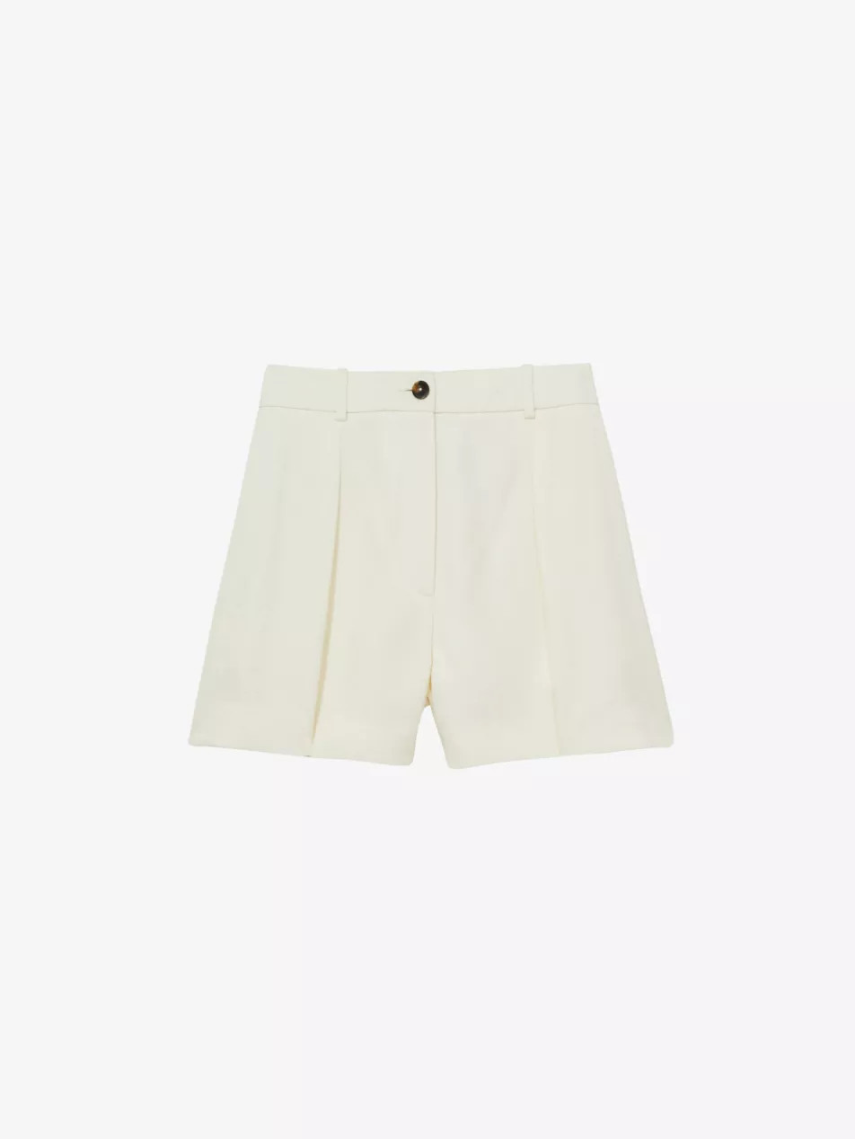 Millie pleated-front high-rise woven shorts | Selfridges