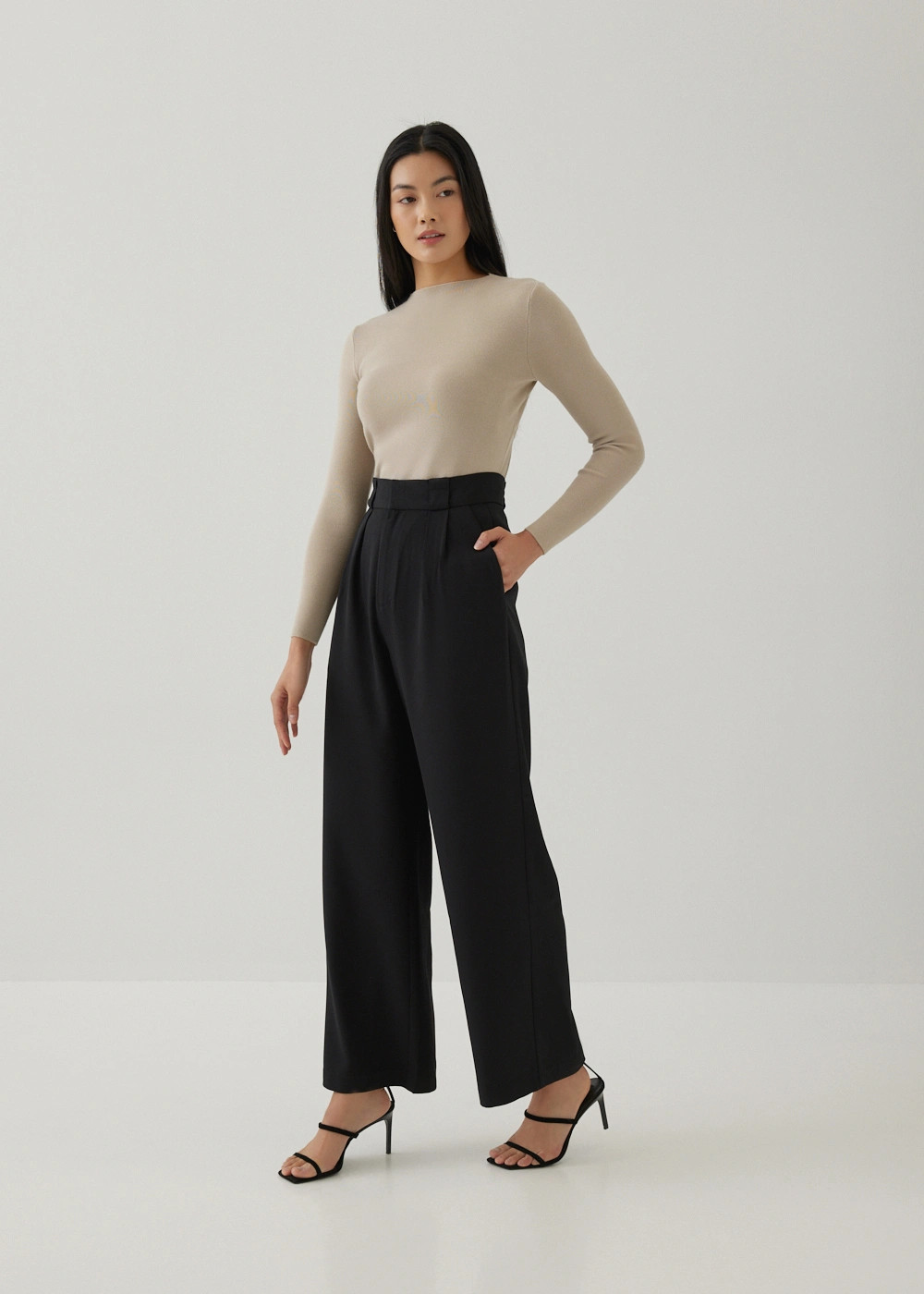 Monalise Pleat Straight Leg Pants | Love, Bonito USA