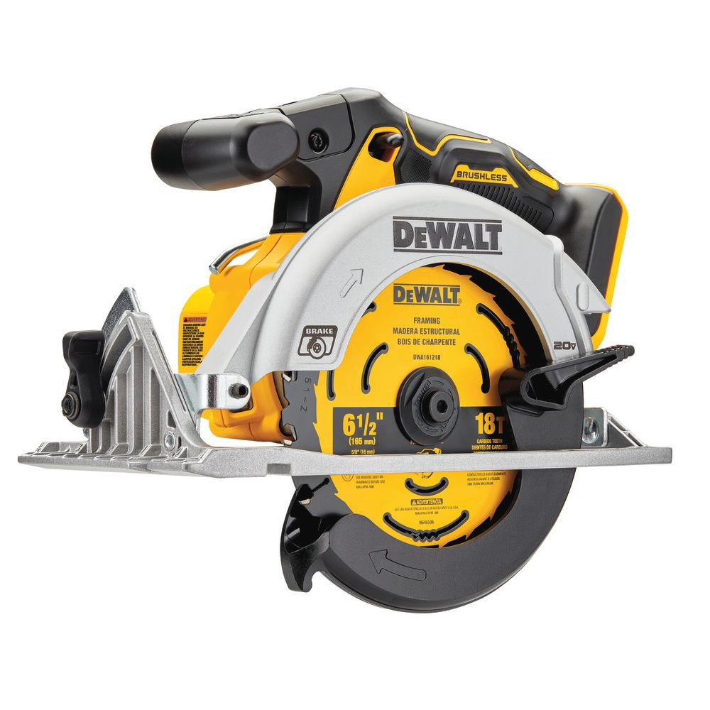 DEWALT 20-Volt MAX Cordless Brushless 6-1/2 in. Circular Saw (Tool-Only)-DCS565B - The Home Depot | The Home Depot