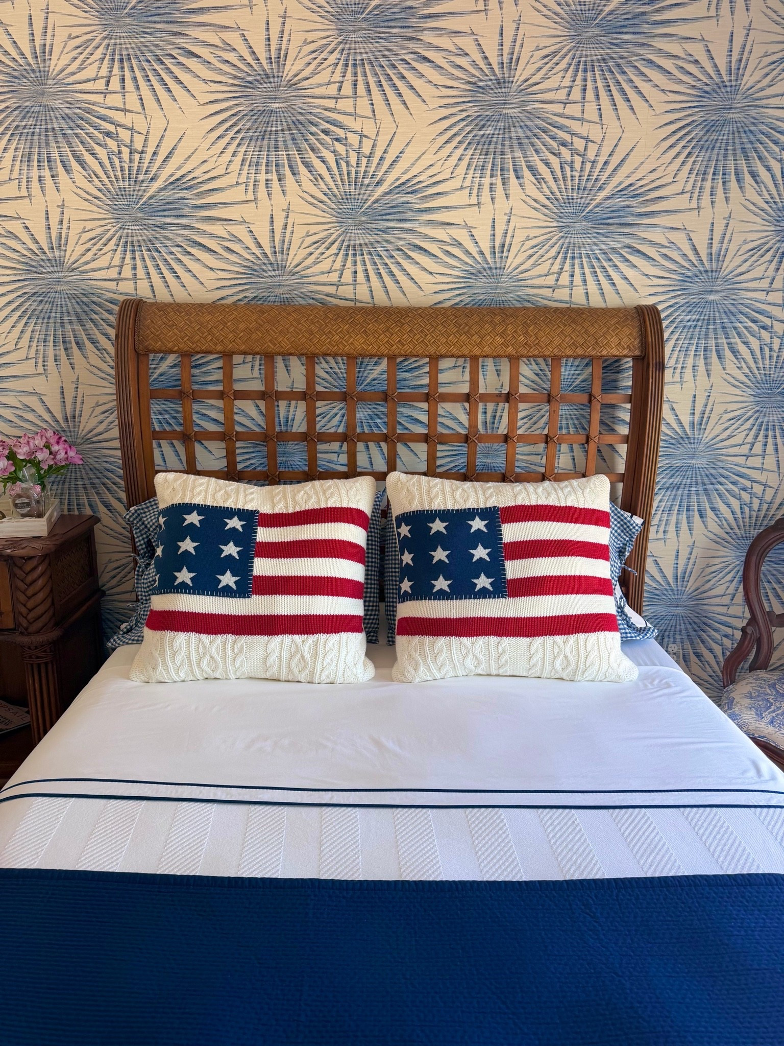 Creating an Americana Theme in our guest room from Memorial Day- the Fourth of July 🇺🇸

#LTKSeasonal #LTKHome