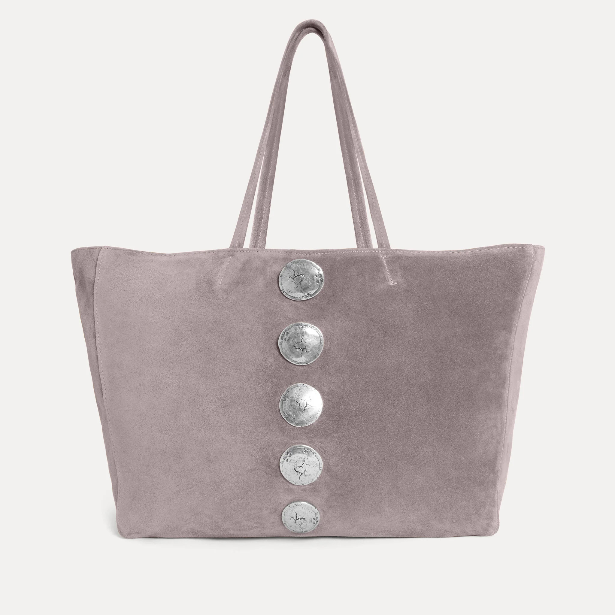 Gaia Tote Bag Grey Suede | Streets Ahead Inc
