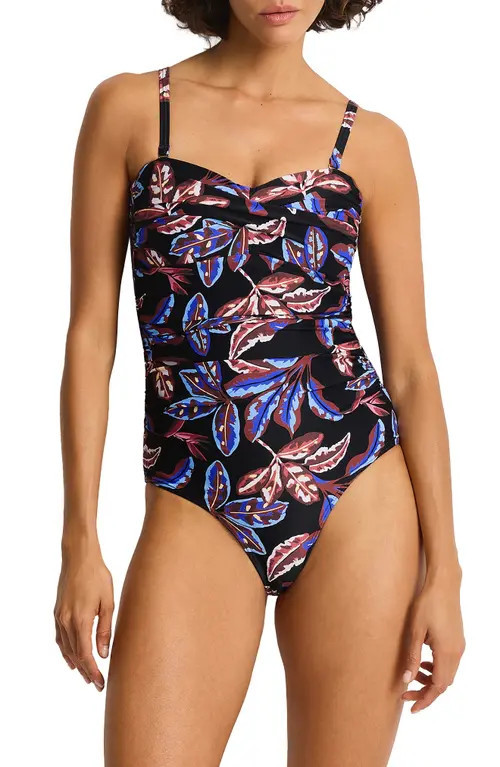 Sea Level Twist One-Piece Swimsuit in Black