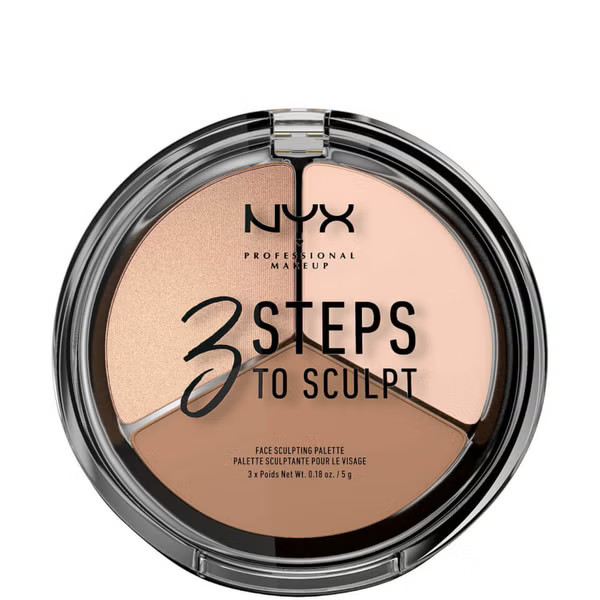 NYX Professional Makeup 3 Steps to Sculpt Face Sculpting Palette - Fair | Look Fantastic (ROW)