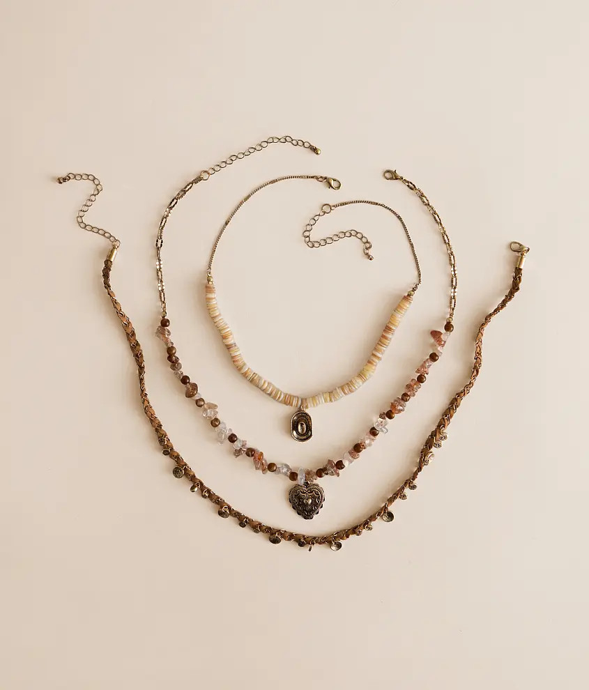 3 Pack Western Necklace Set | Buckle