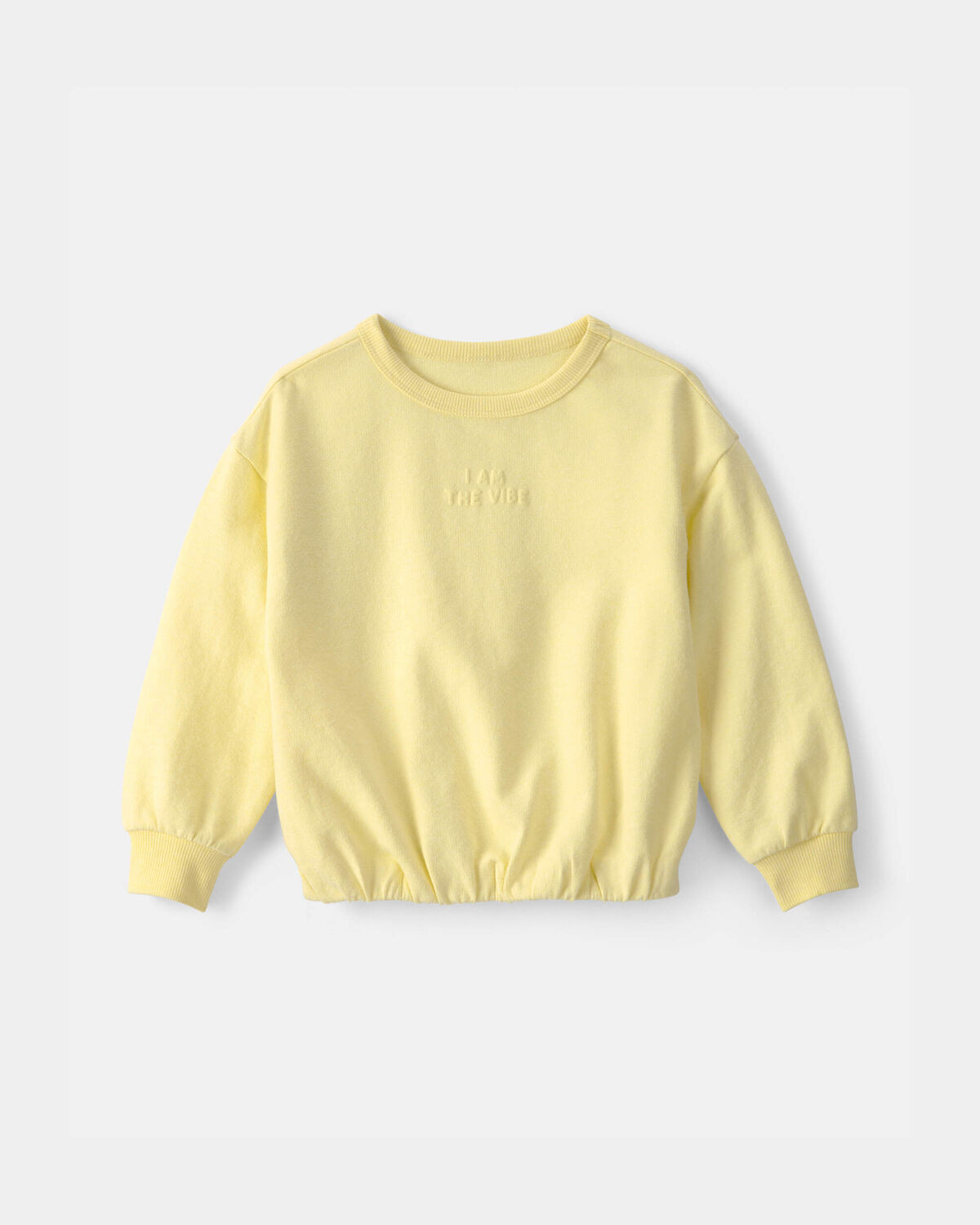 Toddler Girl 'I Am The Vibe' French Terry Pullover Sweatshirt - Yellow | Carter's Inc