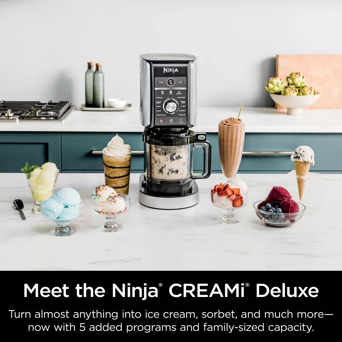 Ninja 0.5qt Stainless Steel Creami NC501: Deluxe Ice Cream Maker, 800W, Yogurt & Sorbet, Dishwash... | Target