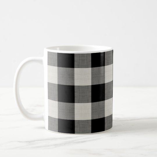 Black Buffalo Check | Modern Farmhouse Coffee Mug | Zazzle