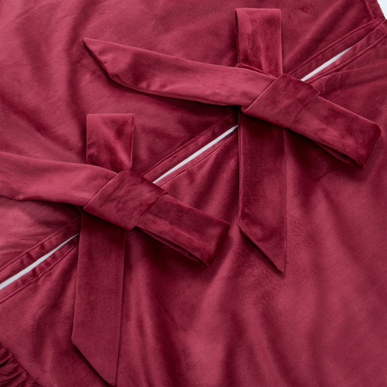 Red Ruffle Velvet Christmas Tree Skirt, 52", by My Texas House | Walmart (US)