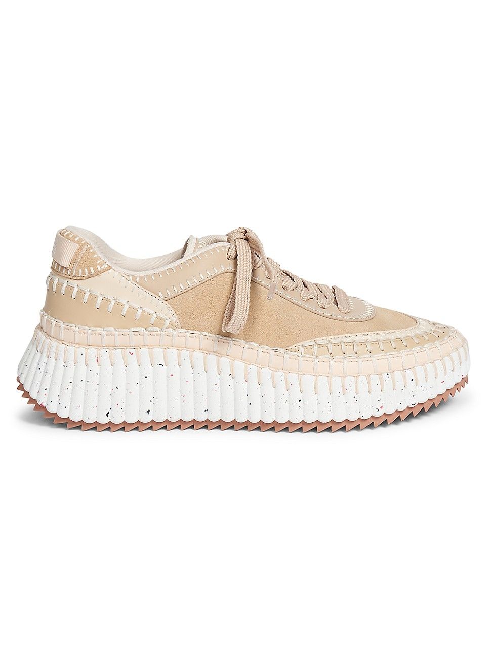 Women's Nama Suede & Leather Low-Top Sneakers - Blossom Beige - Size 10 | Saks Fifth Avenue