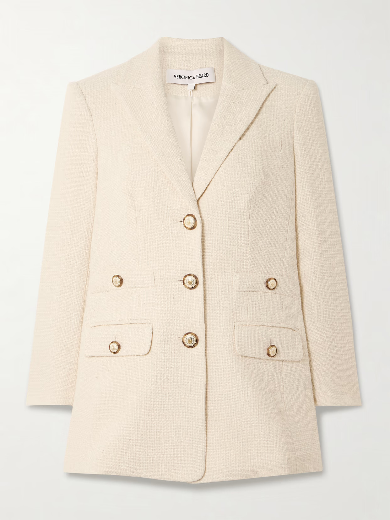 Veronica Beard - Terre Dickey Cotton Blazer - Ecru | NET-A-PORTER (US)
