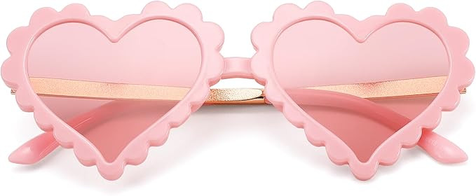 Toddler Heart Sunglasses for Girls - Kids Cute Heart Shaped Glasses Age 3-10, Toddler Valentines ... | Amazon (US)