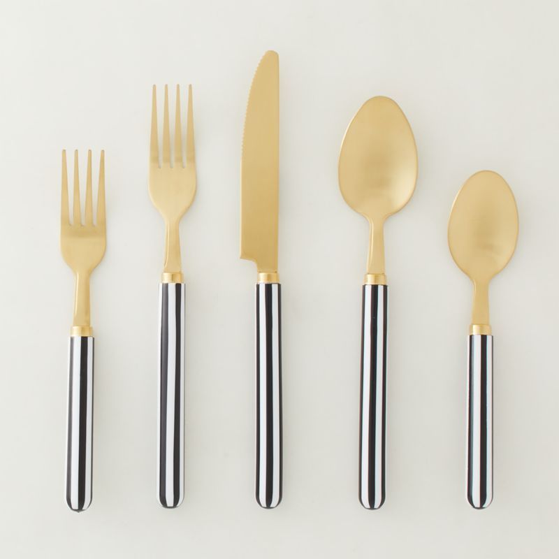 20-Piece Earl Brushed Gold and Resin Flatware SetChange Zip Code: SubmitClose $69.99 reg.  $99.95... | CB2