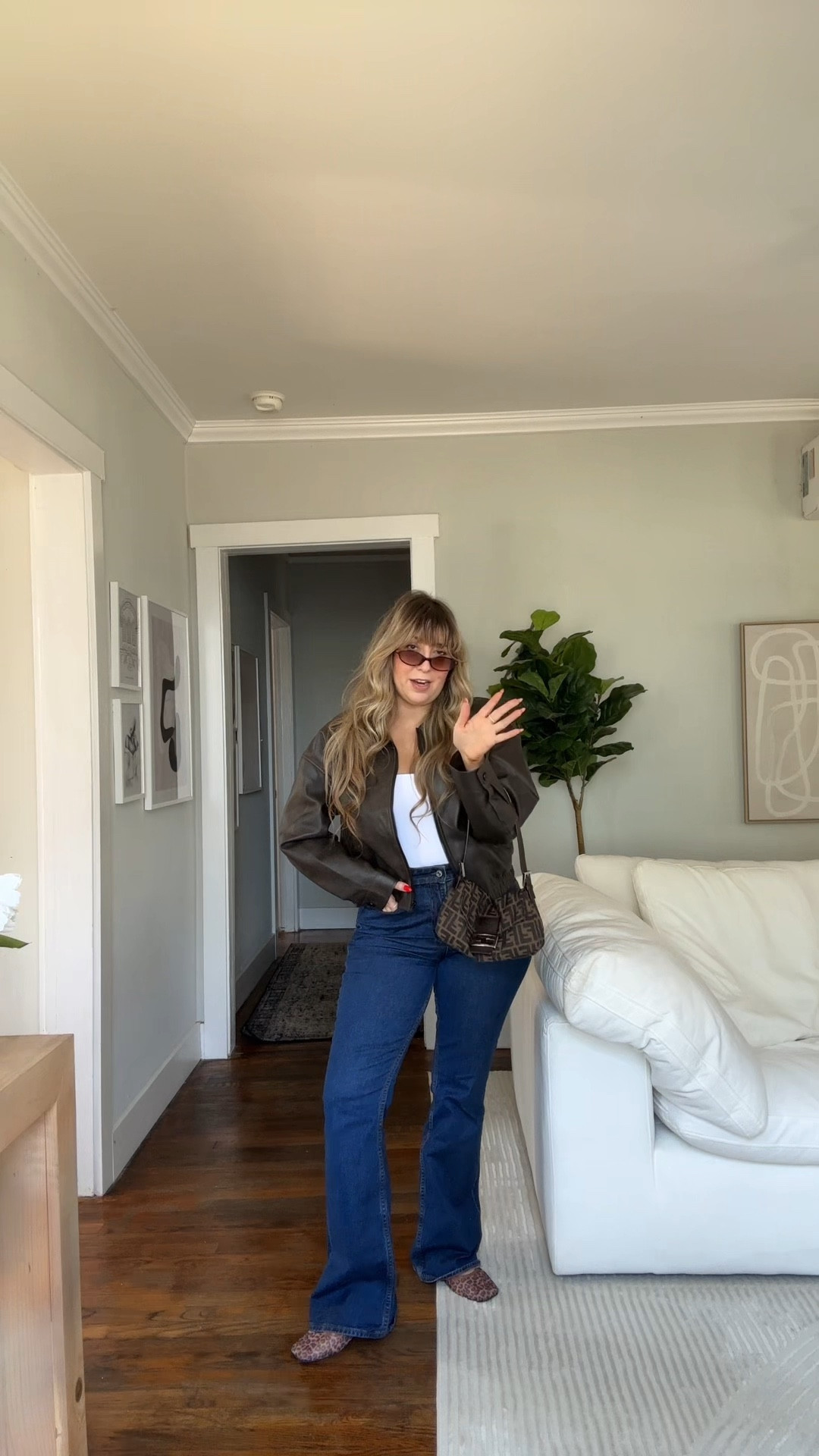 OOTD - leather jacket and dark wash jeans 

#LTKootd