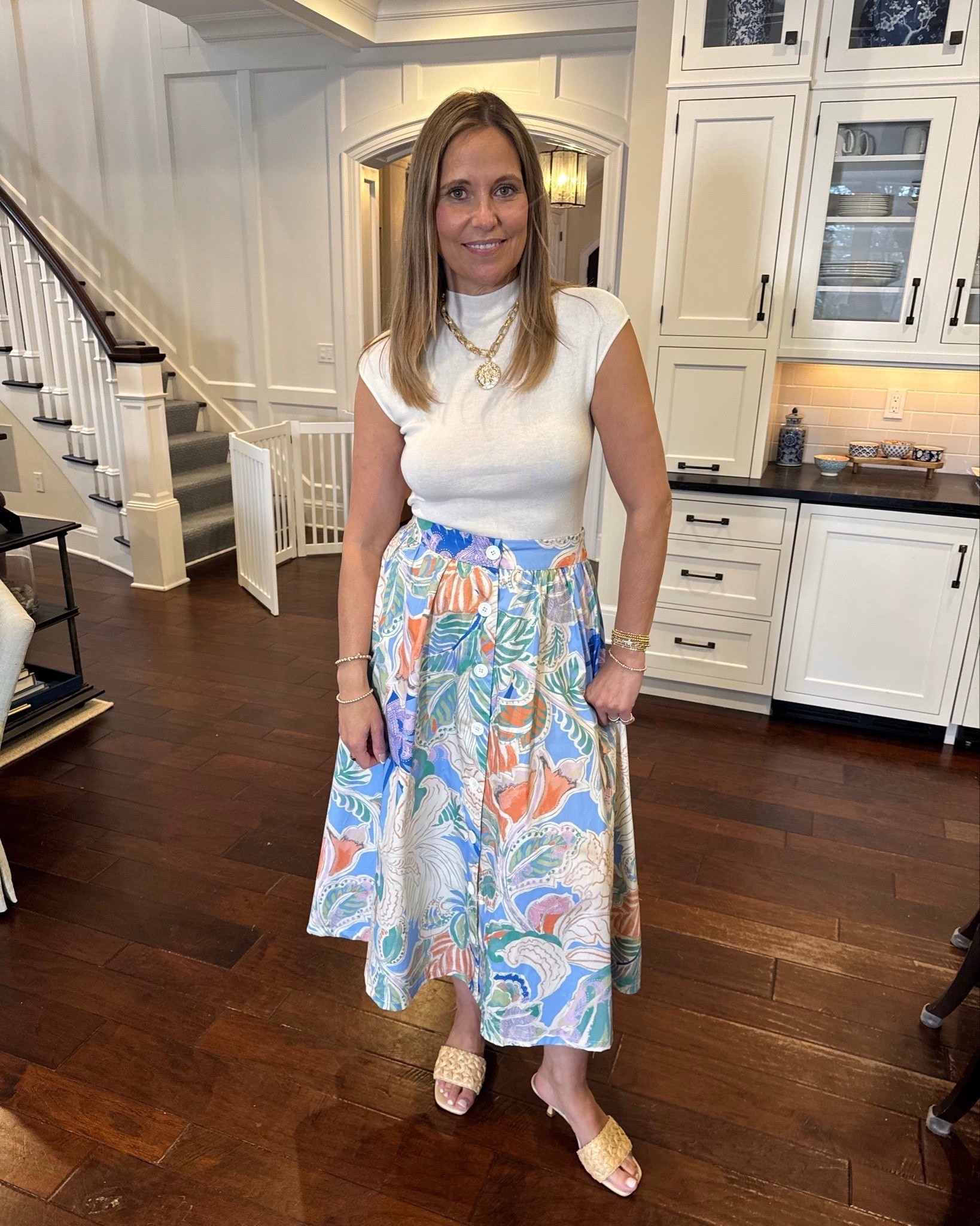 An outfit that would work for Easter Sunday, spring brunch, or to pack on your next vacation! We’re absolutely loving this beautiful printed skirt paired with a cap sleeve top! It’s such an easy look that can transition into evening plans. With this combo, you’re ready whatever the day brings! ✨

#LTKdayinmylife #LTKootd #LTKgrwm