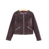Vintage Brown Leather Jacket Women's/Suede Zipper Medium Size | Etsy (US)