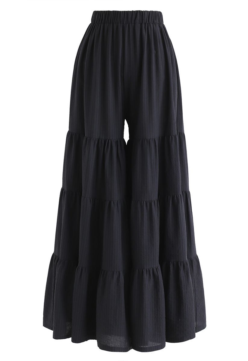 Sunny Days Wide-Leg Pants in Black | Chicwish