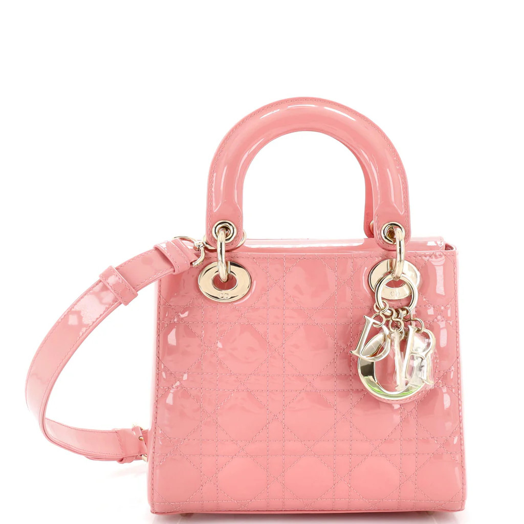 Lady Dior Bag Cannage Quilt Patent Small | Rebag