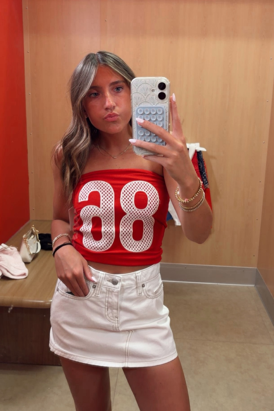 This outfit from Target is perfect for the summer or a 4th of July event. The patterned numbers on this tube top are so cute and match well with the White jean skirt. Target has the cutest summer finds and seasonal wear. If you are in need of a simple but cute 4th of July outfit target has your back and more

#LTKTarget #targetfinds #outfitinspo #Summerstyle #4thofjulyoutfit 

 #LTKdayinmylife #LTKootd #LTKSeasonal