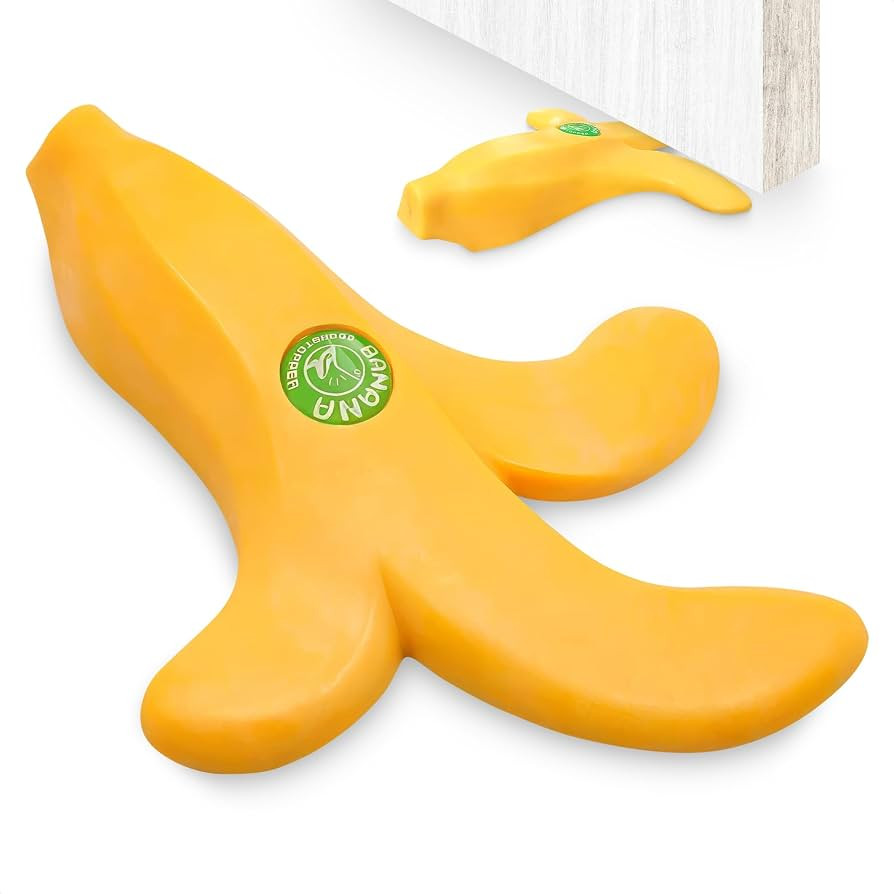 Cute Door Stopper Wedge, Banana Shape, Non-Slip Base, 7.48 x 5.9 in | Amazon (US)