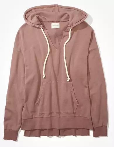 AE Fleece Notch Neck Hoodie | American Eagle Outfitters (US & CA)