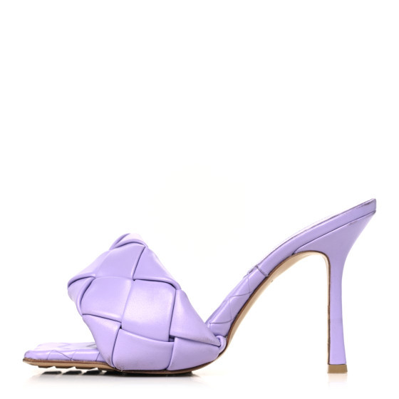 Nappa Maxi Intrecciato Lido Mule Sandals 40 Wisteria | FASHIONPHILE (US)