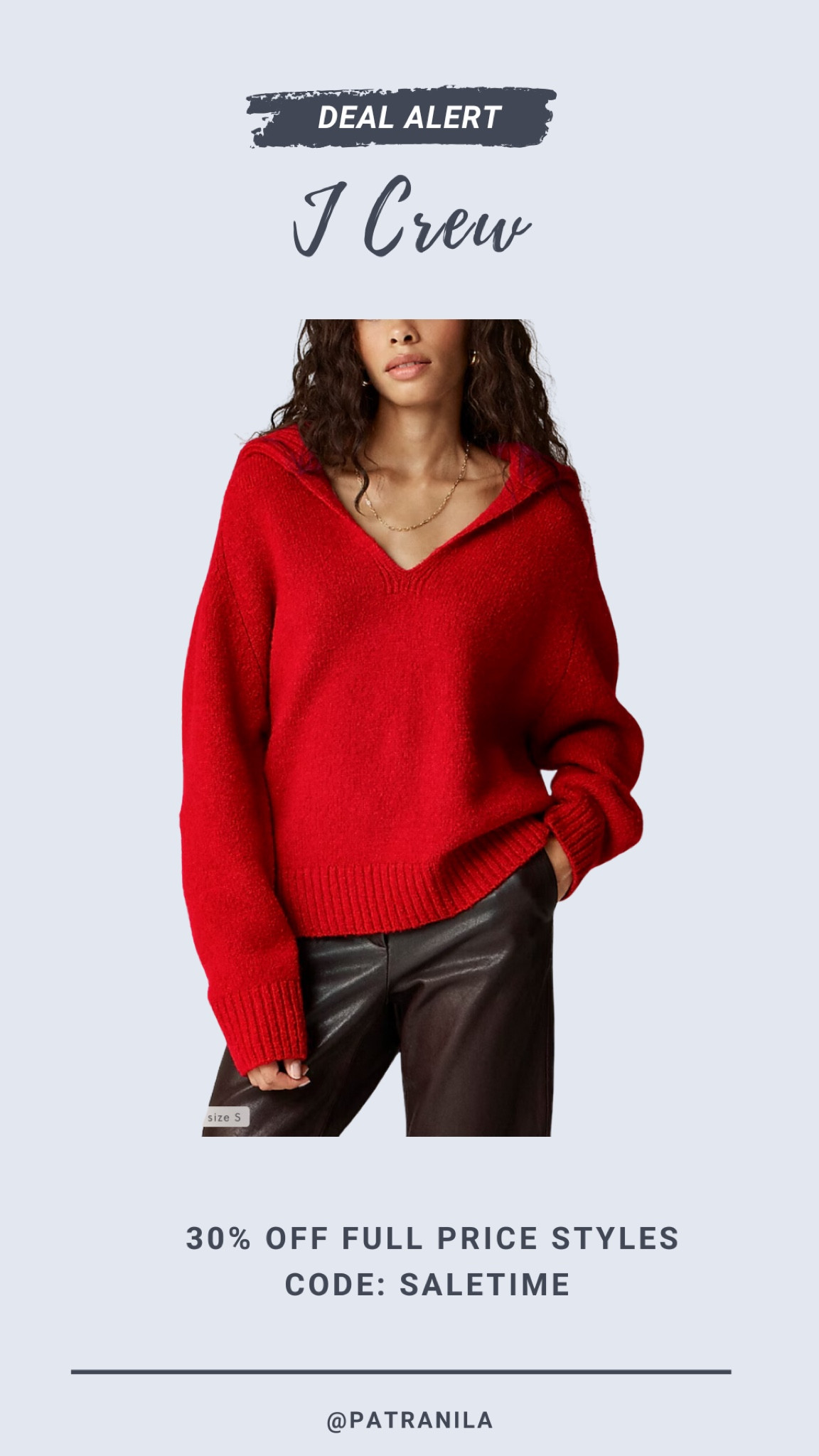 Sale ALERT! 30% off with code SALETIME at J Crew. Sweater weather, red sweater, v-neck sweater, fall outfit 

#LTKMidsize #LTKSeasonal #LTKSaleAlert