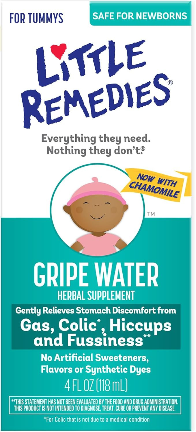 Little Remedies Gripe Water-No Alcohol, Sodium Bicarbonate, Artificial Color & Gluten Free-Safe f... | Amazon (US)