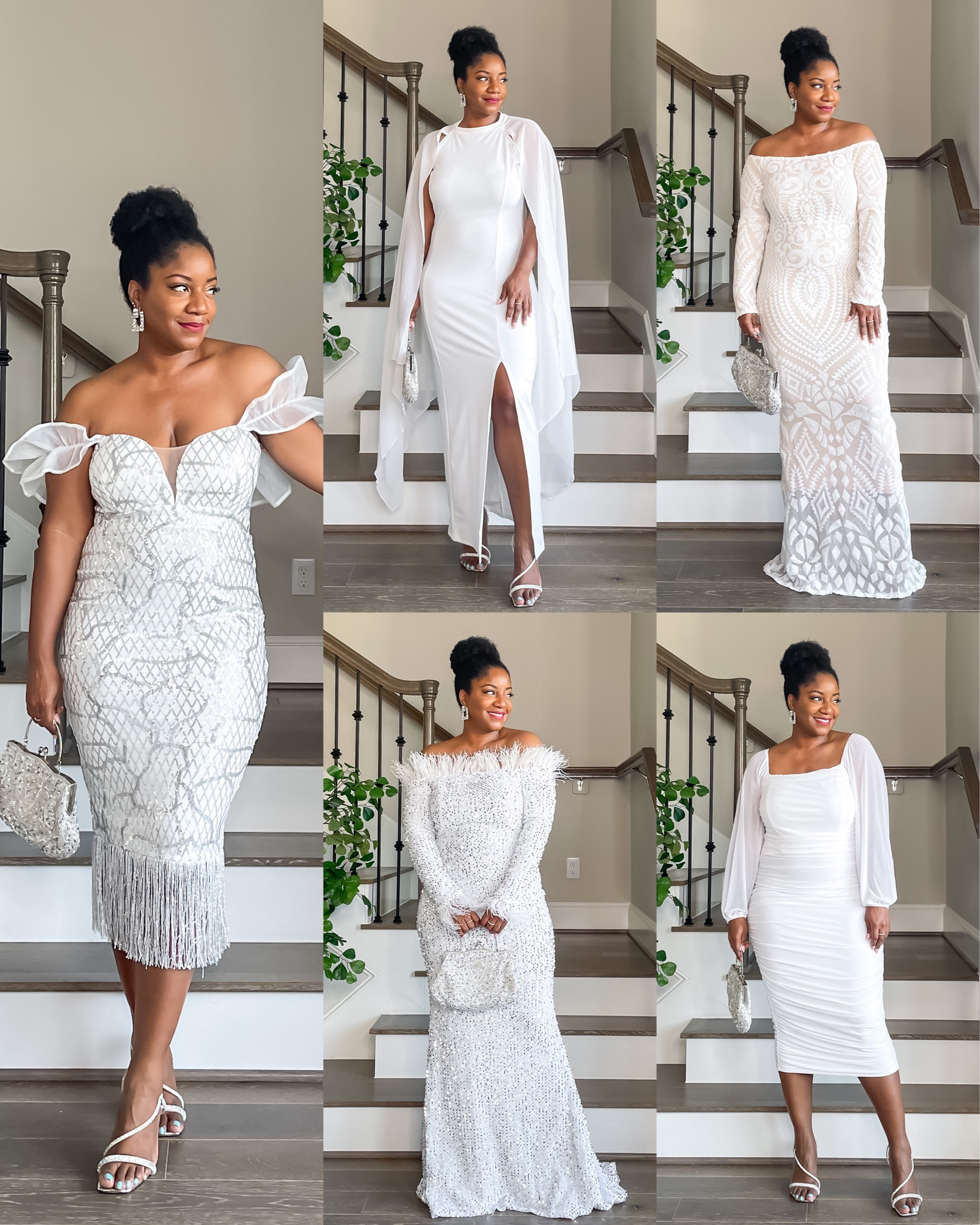 Loving all these white dresses with sleeves from @amazonfashion! Perfect for brides or formal white parties!! All the dresses are TTS and under $100!! Wearing a L in all.

#LTKwedding #LTKunder100 #LTKSeasonal