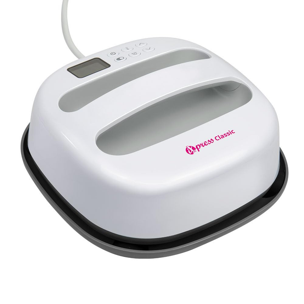 plottiX PL0301014 iXpress Classic 2-Transferpresse-22,5 x 22,5cm, Metall, Weiß, Kompakt | Amazon (DE)