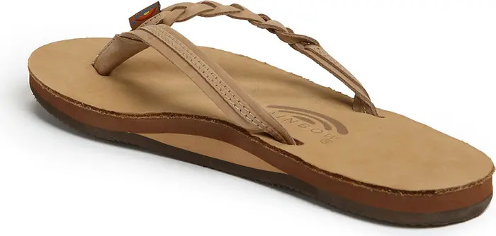 Rainbow 'Flirty' Braided Leather Flip Flop (Women) | Nordstrom