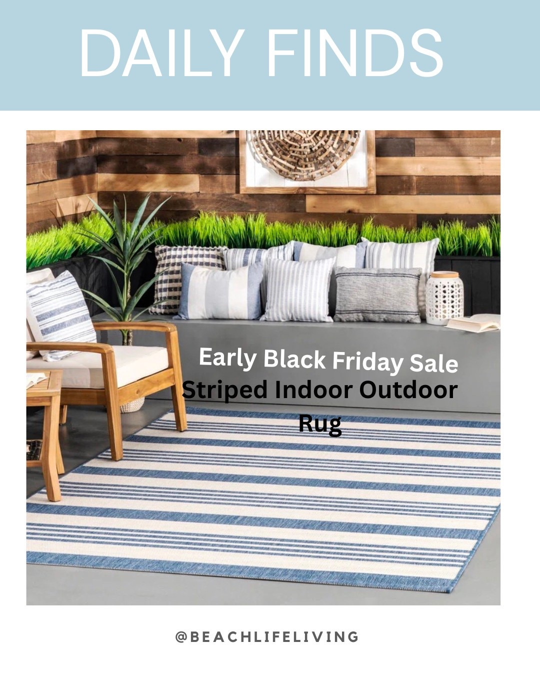 Coastal Blue Indoor/Outdoor 
Rug 

#LTKFamily #LTKCyberWeek #LTKHome